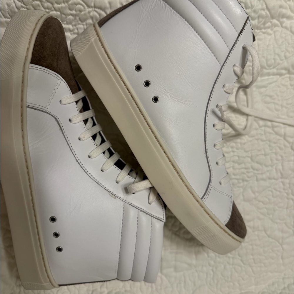 THE FLEXX White and Brown Men's Sneakers